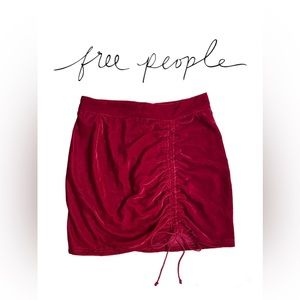 NEW Free People Vivienne Velvet Mini Skirt Size 2